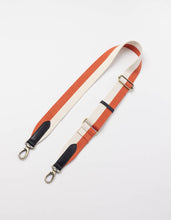 Load image into Gallery viewer, Striped Webbing Strap l Copper &amp; White
