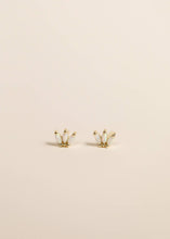 Load image into Gallery viewer, Opal Crown Studs | White