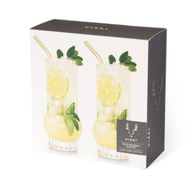 Load image into Gallery viewer, Art Deco Crystal Highball Glasses