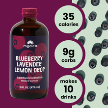 Load image into Gallery viewer, Blueberry Lavender Lemon Drop Cocktail + Mocktail Mix