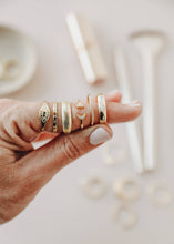 Load image into Gallery viewer, Ridged Gold Rings
