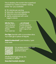 Load image into Gallery viewer, Cucumber Aloe Margarita Cocktail + Mocktail Mix