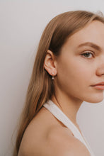 Load image into Gallery viewer, Dual Triangle Drop Earring | White