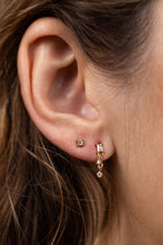 Load image into Gallery viewer, Mini Baguette Drop Earring | White