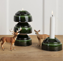 Load image into Gallery viewer, Hoff Glazed Candleholder | Emerald Green