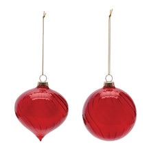 Load image into Gallery viewer, Red Swirl Ornament