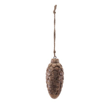 Load image into Gallery viewer, Wood Pine Cone Ornament