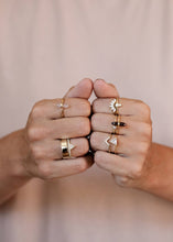 Load image into Gallery viewer, Triangle Ring | White Lambda Pave