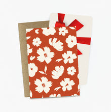 Load image into Gallery viewer, Red Floral Mini Greeting Card