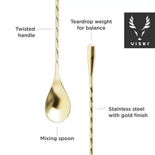 Load image into Gallery viewer, Gold-Plated Weighted Barspoon