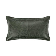 Load image into Gallery viewer, Leather Acre Pillow | Forest Green