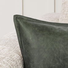 Load image into Gallery viewer, Leather Acre Pillow | Forest Green