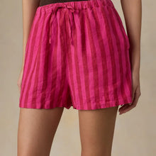 Load image into Gallery viewer, Laguna Linen Montecito Short | Sunset Pop Stripe