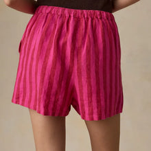 Load image into Gallery viewer, Laguna Linen Montecito Short | Sunset Pop Stripe