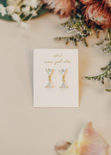 Load image into Gallery viewer, Dual Triangle Drop Earring | White