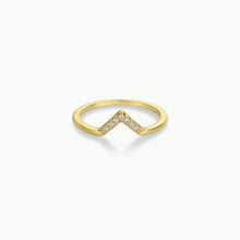 Load image into Gallery viewer, Triangle Ring | White Lambda Pave