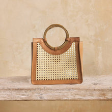 Load image into Gallery viewer, Rattan Weave Handbag with Round Handle