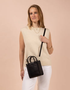 Jackie Mini Bag | Black Classic Leather