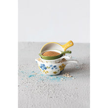 Load image into Gallery viewer, Floral Stoneware Measuring Cups
