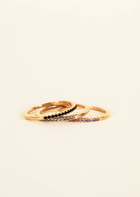 Load image into Gallery viewer, Half Pave Ring | Black
