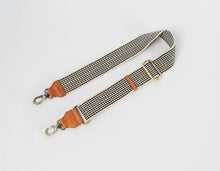 Load image into Gallery viewer, B + W Checkered Strap | Cognac Stromboli Leather