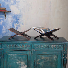 Load image into Gallery viewer, Reclaimed Wood Folding Book Holder