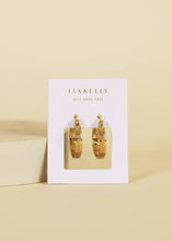 Load image into Gallery viewer, Textured Gold Hoops