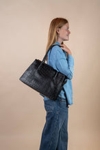 Load image into Gallery viewer, Kate Bag | Black Croco Classic Leather