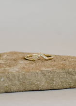 Load image into Gallery viewer, Triangle Ring | White Lambda Pave