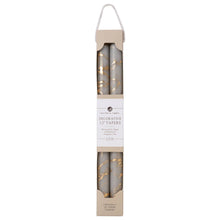 Load image into Gallery viewer, Marbled Gold Taper Candles | Stone