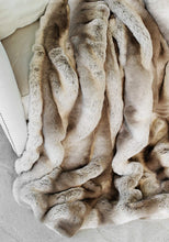 Load image into Gallery viewer, Faux Fur Throw | Truffle Chinchilla