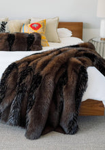 Load image into Gallery viewer, Faux Fur Throw | Chocolate Fox