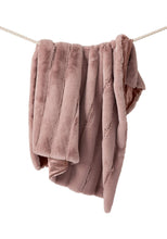 Load image into Gallery viewer, Posh Faux Fur Throw l Rosewood