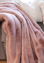 Load image into Gallery viewer, Posh Faux Fur Throw l Rosewood