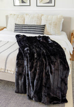 Load image into Gallery viewer, Faux Fur Throw | Black Mink
