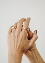 Load image into Gallery viewer, Inset Baguette Ring | White Opal