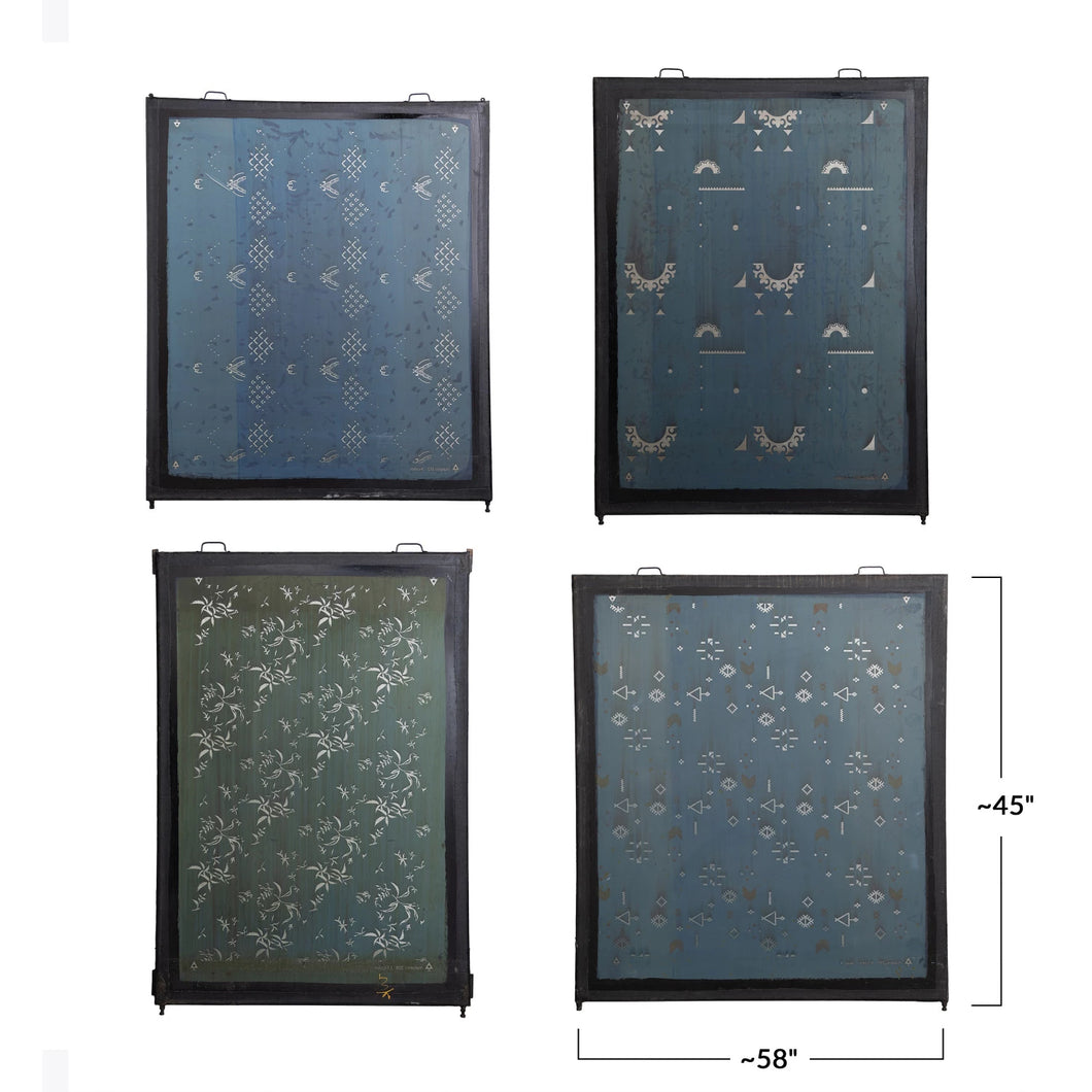 Found Metal Silk Screen Frame