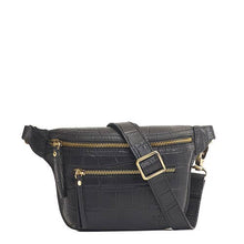 Load image into Gallery viewer, Beck's Bum Bag | Black Croco Leather