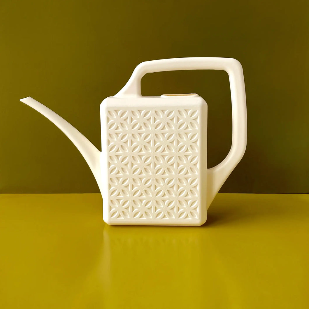 Breeze Block Watering Can l Ivory