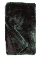 Load image into Gallery viewer, Couture Faux Fur Throw l Emerald Mink
