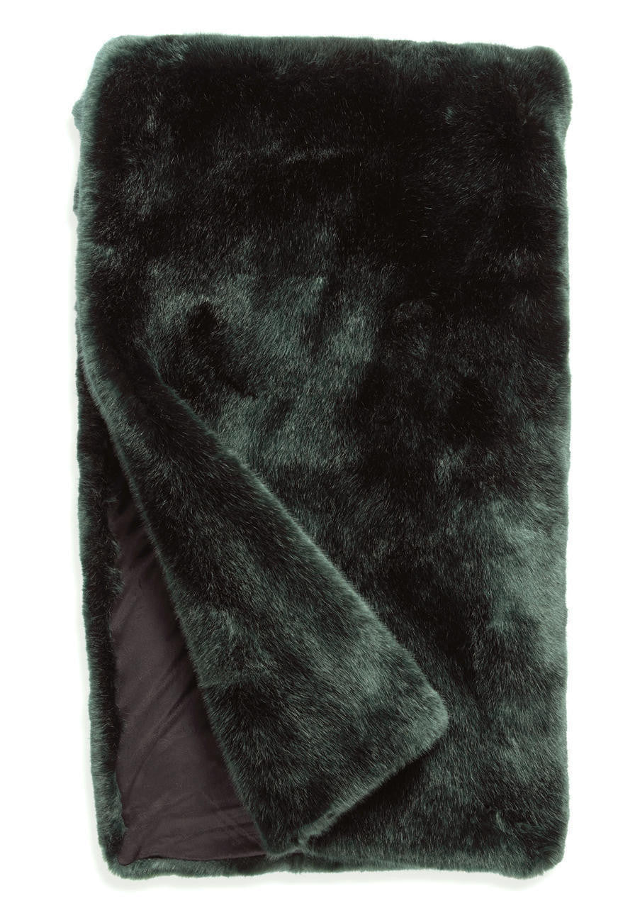 Couture Faux Fur Throw l Emerald Mink
