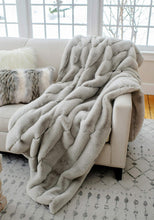 Load image into Gallery viewer, Posh Faux Fur Throw l Dove