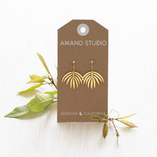 Load image into Gallery viewer, Palm Frond Earrings
