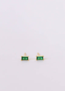 Baguette Earring l Emerald