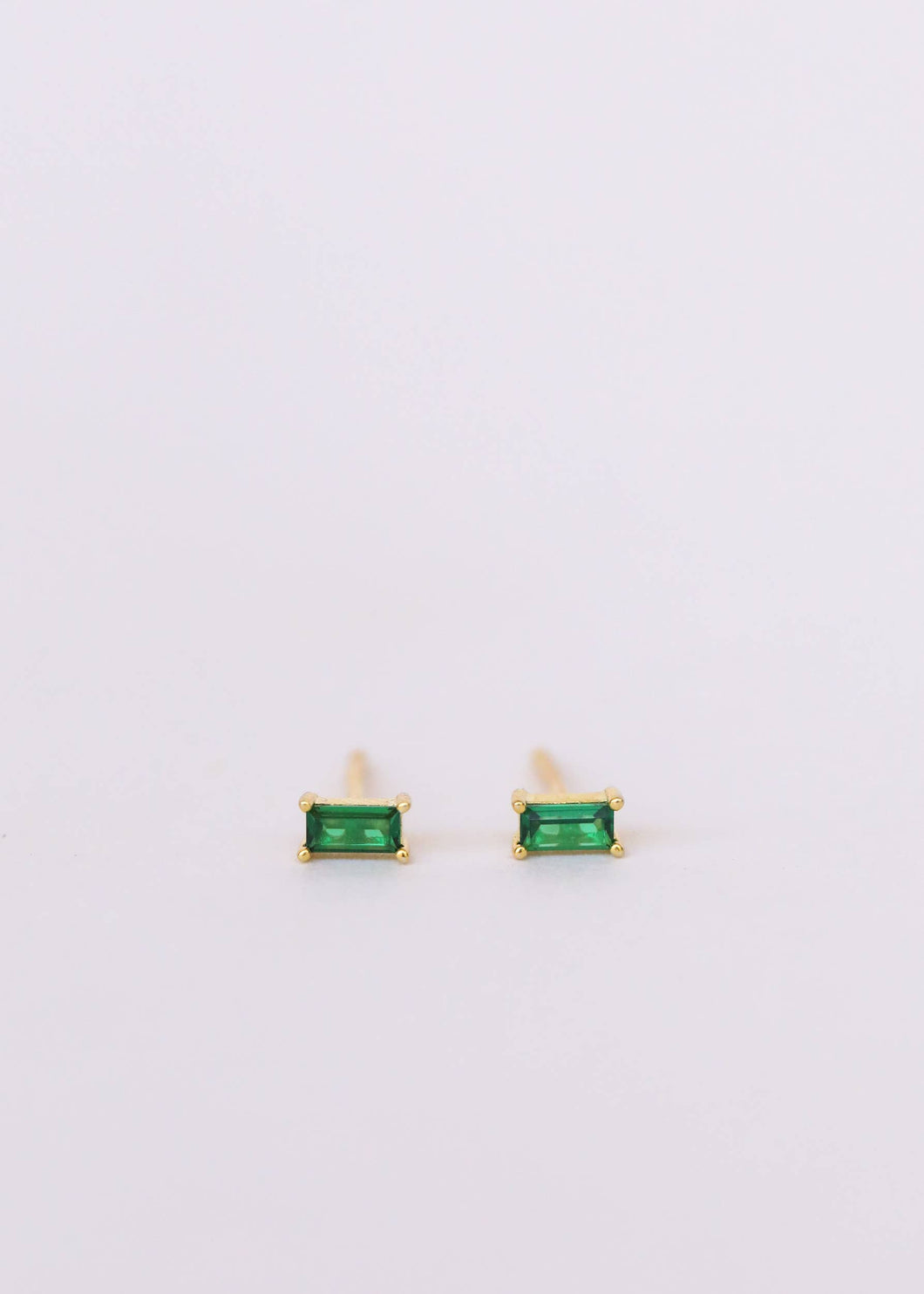 Baguette Earring l Emerald