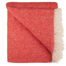 Load image into Gallery viewer, Wool Herringbone Throw | Watermelon
