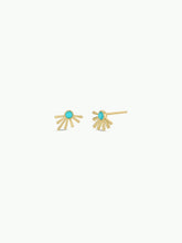 Load image into Gallery viewer, Sun Ray Earrings | Turquoise
