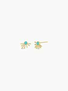 Sun Ray Earrings | Turquoise