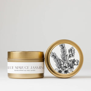 Tin Soy Candle | Blue Spruce + Jasmine