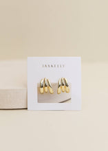 Load image into Gallery viewer, Three Ring Huggie Hoop | Gold
